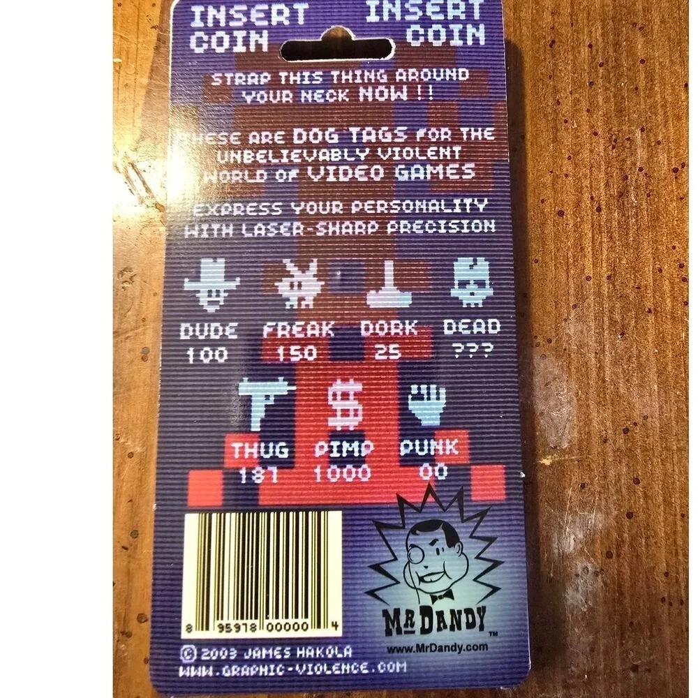 NOS‎ Graphic Violence Video Gamer Jewelry RARE